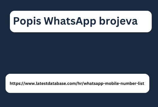 Popis WhatsApp brojeva