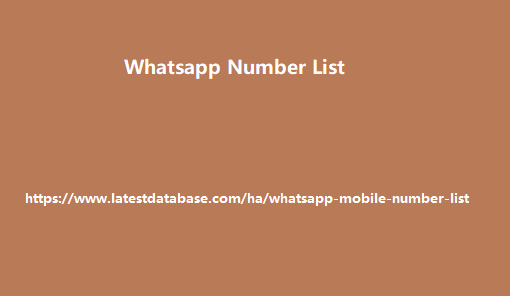 Whatsapp Number List