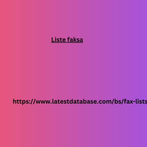 Liste faksa